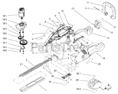 Lawn-Boy 51597 - Lawn-Boy 16" Hedge Trimmer, Cordless, 7.2V (SN: 009900001 - 009999999) (1999)