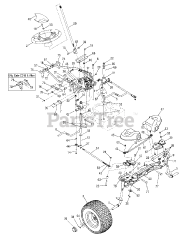 Cub Cadet i1050 (17AF9BKP009) - Cub Cadet 50" Zero-Turn Mower (2008 - 2010) Steering Controls &amp; Front Axle