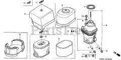 Honda GX270 HA (GCAB) - Honda Engine, Made in Japan (SN: GCAB-1000001 - GCAB-1999999) AIR CLEANER (3)