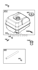 Briggs & Stratton 25T237-0331-H5 - Briggs & Stratton Horizontal Engine Fuel Supply Group