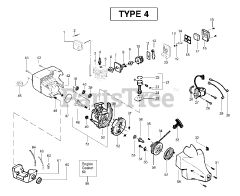 Weed Eater XT 400 - Weed Eater String Trimmer, Type 4 Engine Assembly Type 4
