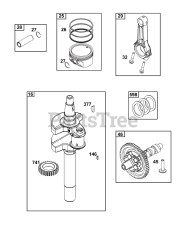 Briggs & Stratton 38E347-0110-G1 - Briggs & Stratton Horizontal Engine Crankshaft Group