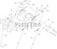 Toro 38644 (1028 OXE) - Toro 28" Power Max Snow Thrower (SN: 312003430 - 312999999) (2012) Handle Assembly