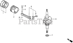 Honda BF5 AH LA (BADL) - Honda Outboard Engine, Made in Japan (SN: BADL-1000001 - BADL-1099999) CRANKSHAFT