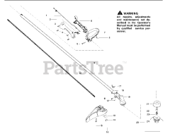 Weed Eater SST 25 - Weed Eater Featherlite String Trimmer Handle &amp; Shaft Assembly