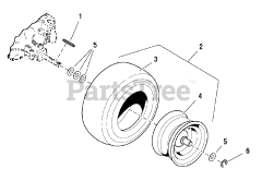 Simplicity 1694494 - Simplicity Pacer 34" Walk-Behind Mower Wheel &amp; Tire Group (FI0006)