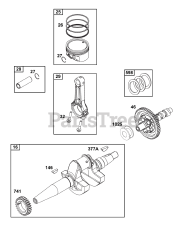Briggs & Stratton 38E347-0108-G1 - Briggs & Stratton Horizontal Engine Crankshaft Group