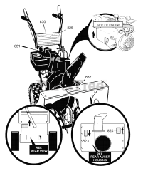 Scotts 622518x31D - Scotts 22" Snow Thrower (2002) Decals/autocollants