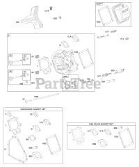 Briggs & Stratton 20C414-0148-E1 - Briggs & Stratton Horizontal Engine Cylinder Head, Gasket Set - Engine, Gasket Set - Valve, Valves