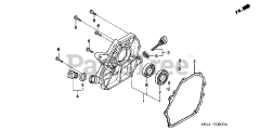 Honda WP30 X ACF6 (WZBF) - Honda Water Pump, Made in Japan (SN: WZBF-1000001 - WZBF-1299999) CRANKCASE COVER