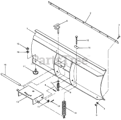 Cub Cadet 376 (190-376-100) - Cub Cadet 54" Snow Blade att Blade