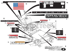 Gravely 988112 (GR 1544 FX) - Gravely Pro-Gear 44" Walk-Behind Mower, Fixed Deck, 15hp Kawasaki (SN: 003000 & Above)