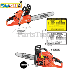 Echo CS-501 P - Echo Chainsaw (SN: C36813001001 - C36813999999)