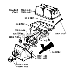 Husqvarna 40 - Husqvarna Chainsaw (1987-01) Air Filter/Carburetor