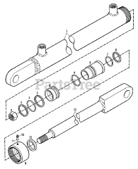 Simplicity 2096175 - Simplicity Model 415 Loader Hydraulic Cylinders -Tilt Group (3482I32)