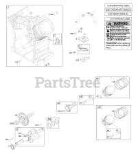 Briggs & Stratton 303447-1237-E1 - Briggs & Stratton Horizontal Engine Camshaft, Crankshaft, Cylinder, Piston, Rings, Connecting Rod