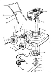 Lawn-Boy 3001 - Lawn-Boy Walk-Behind Mower (SN: 700000001 - 799999999) (1967) Model 3054 Economy Mower
