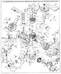 Tecumseh HS50-67136E - Tecumseh Engine Engine Parts List #1