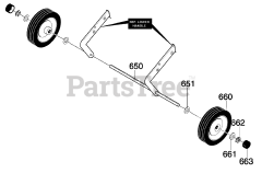 Murray 620000x30NB - Murray 20" Snow Thrower (2003) Wheel Assembly