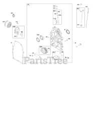 Briggs & Stratton 356447-0629-B5 - Briggs & Stratton Horizontal Engine Crankcase Cover and Lubrication Group