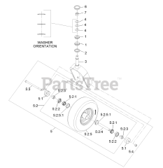 Exmark LZS801KA524 - Exmark 52" Lazer Z S-Series Zero-Turn Mower, Kawasaki FX801V (SN: 313000000 - 313999999) (2013) Caster Wheel and Fork Assembly