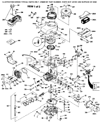 Tecumseh TVM220-157066D - Tecumseh Engine Engine Parts List #1