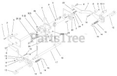 Toro 73471 (518 xi) - Toro Garden Tractor (SN: 000000001 - 000999999) (2000) Lower Hydro Lift Assembly