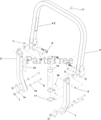 Toro 74915 CP - Toro 60" Z Master Zero-Turn Mower, Side-Discharge Deck (SN: 311000001 - 311999999) (2011) Roll-Over Protection System Assembly No. 116-0232