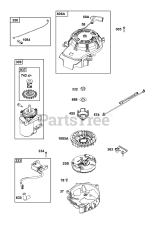 Briggs & Stratton 104M05-0231-F1 - Briggs & Stratton Vertical Engine Flywheel, Ignition, and Starter Group