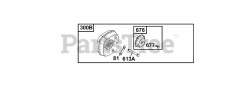 Briggs & Stratton 134202-1118-E1 - Briggs & Stratton Horizontal Engine Muffler Group