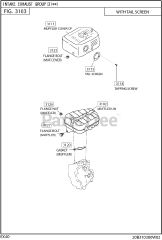 Subaru Robin EX400D00020 (EX40) - Subaru Robin Engine 3103 Intake &amp; Exhaust