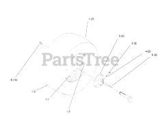 Toro 72062 (264-6) - Toro Yard Tractor (SN: 059000001 - 059000227) (1995) Rear Wheel
