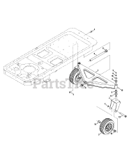 Cub Cadet RZT-42 (17YF2ACS010) - Cub Cadet 42" RZT Zero-Turn Mower, Kohler (2012) Front Axle (11 x 4)