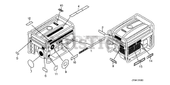 Honda EP2500CX 1 ACH (EAHC) - Honda Generator, Made in China (SN: EAHC-1000001 - EAHC-9999999) LABELS