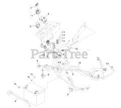 Exmark PNS720KC523 - Exmark 52" Pioneer S-Series Zero-Turn Mower, Kohler ZT720 (SN: 314000000 - 314999999) (2014) Electrical Assembly