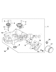 Cub Cadet LT 1045 (13BP11CH756) - Cub Cadet 46" Lawn Tractor (2007 & Before) Kohler SV710-0019 Oil Pan &amp; Lubrication