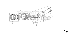 Honda GX390 UT2 PA2 (GCBCT) - Honda Engine, Made in Thailand (SN: GCBCT-1000001 - GCBCT-3485996) PISTON