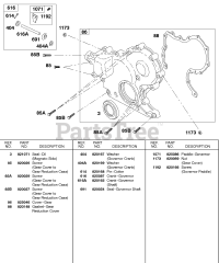 Briggs & Stratton 581447-0375-E2 - Briggs & Stratton Horizontal Engine Gear Cover, Governor Crank