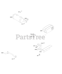 Briggs & Stratton 380447-0079-E2 - Briggs & Stratton Horizontal Engine Exhaust System