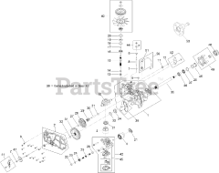 Toro 74776 (MX 5025) - Toro 50" TimeCutter Zero-Turn Mower (SN: 400000000 - 401070523) LH Transaxle Assembly No. 131-3640