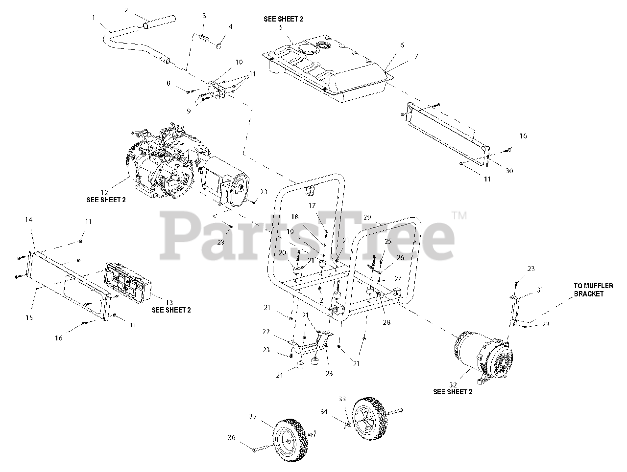 Generac Gp6500 0059460 Generac Portable Generator Carb Sn 6119295a 7141337a 2012 No Assembly Title Parts Lookup With Diagrams Partstree