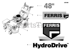 Ferris HydroDrive (5900806) - Ferris HydroDrive Series 48" Walk-Behind Mower, 16hp