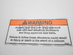 Scag 483633 Seat Replacement Decal - image 2
