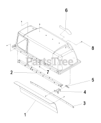 Exmark LZUV2B - Exmark Ultra Vac Twin Bagger for Lazer Z Mower (SN: 000790000 - 000849999) (2009) LZUV2B Hood Assembly - 1-654597