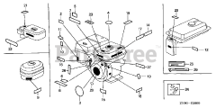 Honda GX270 QWA2 (GCAB) - Honda Engine, Made in Japan (SN: GCAB-1000001 - GCAB-1999999) LABELS