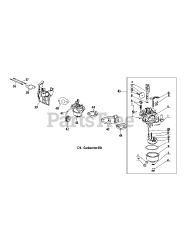 MTD 375-SU - MTD Engine 375-SU Carburetor
