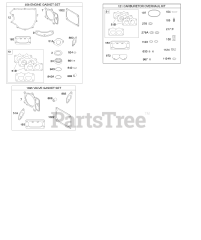 Briggs & Stratton 445677-0827-E1 - Briggs & Stratton Vertical Engine Engine/Valve Gasket Set, Carburetor Overhaul Kit