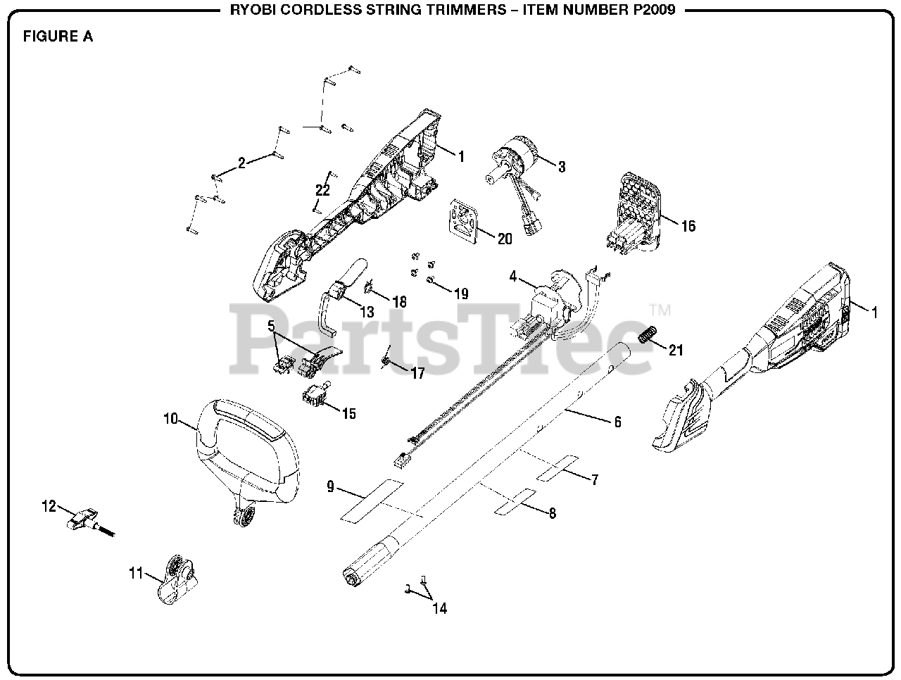Ryobi P 2009 (107291001) Ryobi String Trimmer, Cordless, Rev 05 (2018