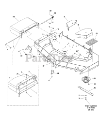 Simplicity 5900821 - Simplicity Citation 61" Zero-Turn Mower, 28hp Briggs & Stratton 61" Mower Deck - Housing, Covers, Spindles &amp; Blades