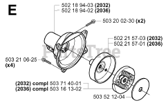 Jonsered GR 2036 - Jonsered String Trimmer (2000-10) CLUTCH
